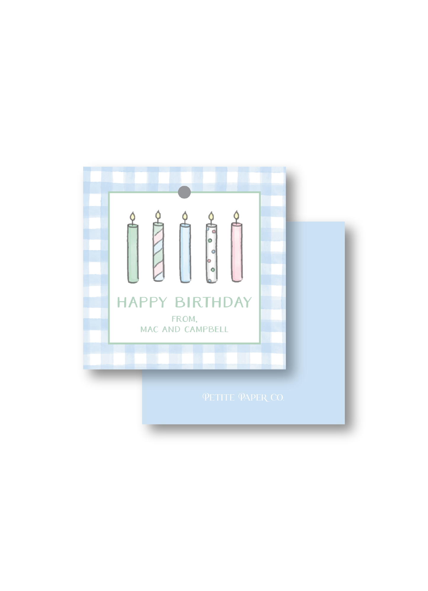 Birthday Candle Gift Tag