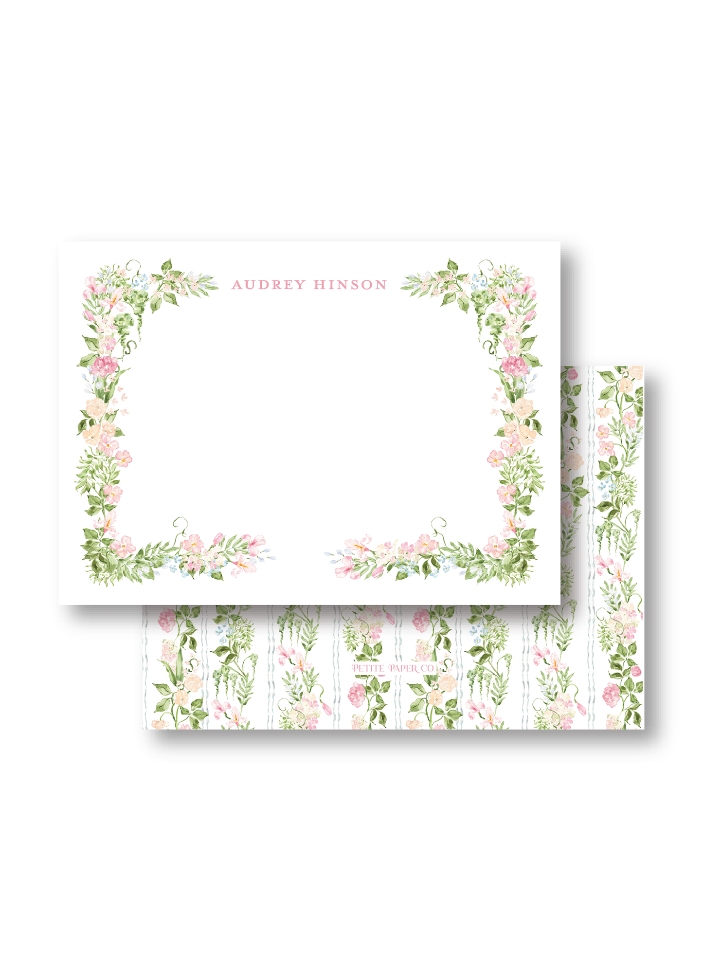 Blushing Birdbath Stationery