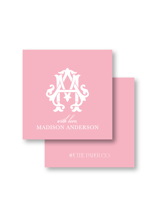 Chic Monogram Gift Tag