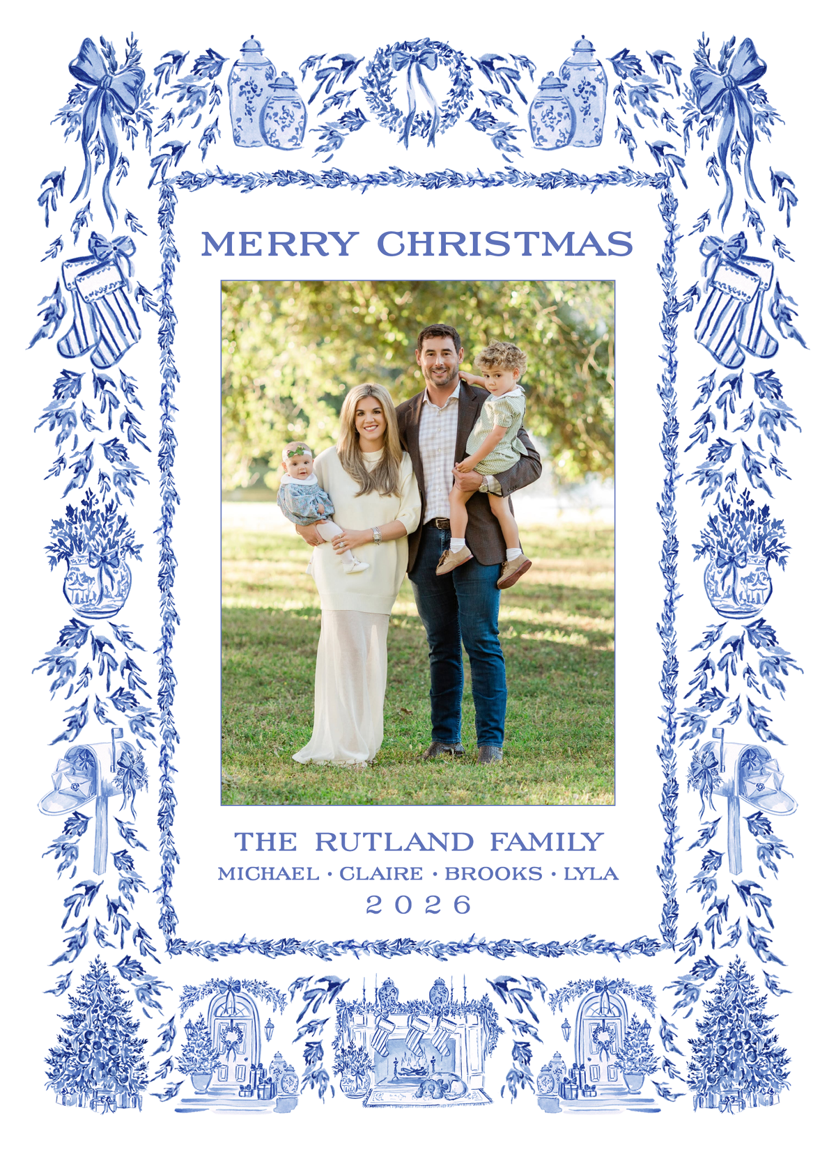 Blue Toile Christmas
