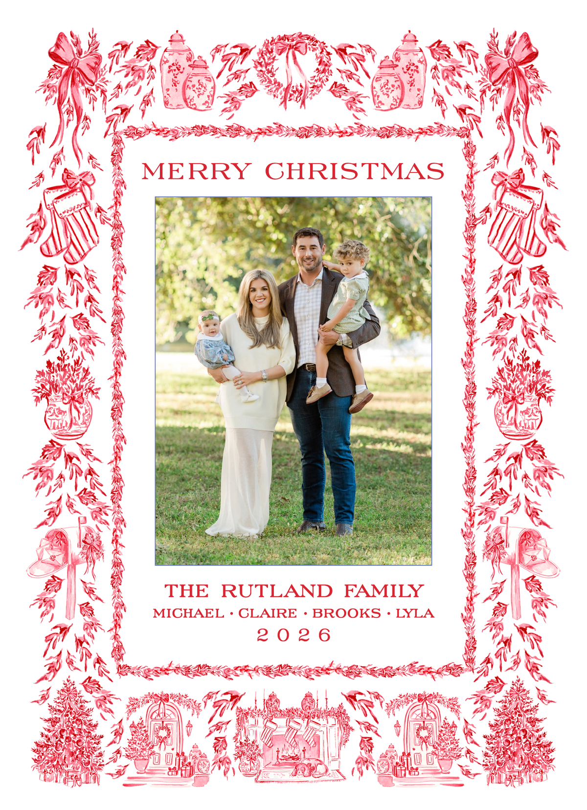 Red Toile Christmas