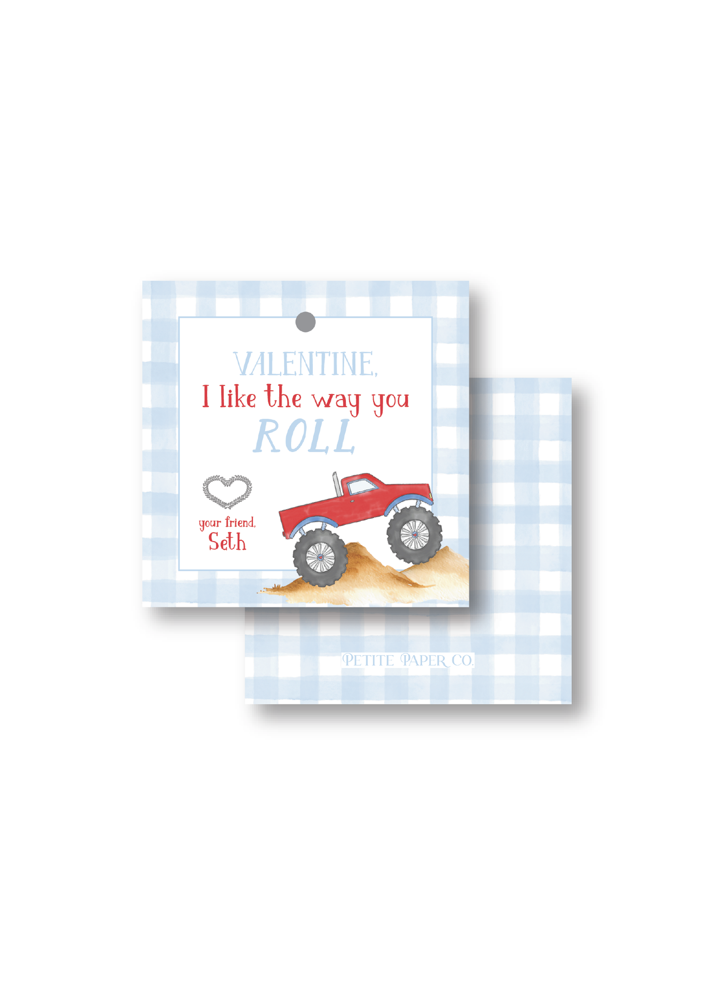 Monster Truck Gift Tag