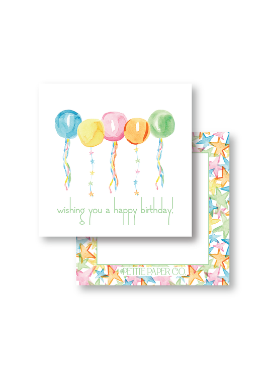 Watercolor Balloons Gift Tag